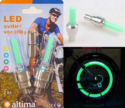 Leuchtende LED Ventile - GRÜN